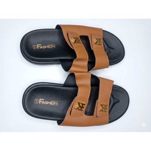 product_image_name-Generic-Sandales Plates à Doubles Boucles –  marron -1