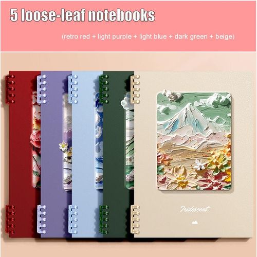 product_image_name-Generic-5 livres-Cahier à feuilles mobiles A5/Carnet/Carnet de notes/Carnet à faire soi-même avec pages intérieures amovibles.-1