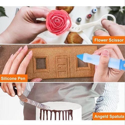 product_image_name-Generic-Ensemble De Plateaux Tournants, Stylo De Montage, Spatule, Outil De Montage De Crème à Gâteau, Outil De Cuisson DIY, 255 Pièces-2