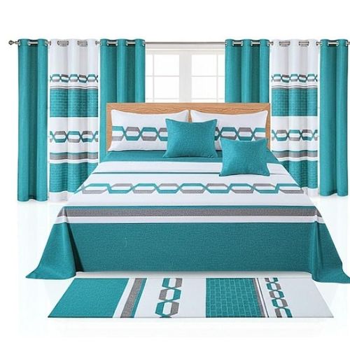 product_image_name-Organic Coton-Ensemble draps  et rideaux  13 pièces -1