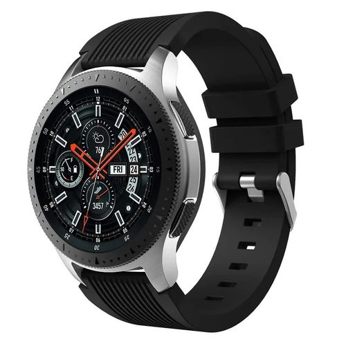 Fashion Bracelet En Silicone De 22m Samsung Galaxy Watch 46mm Galaxy Watch 3 45mm Gear S3 Huawei Watch GT GT2 46mm GT2 Pro Noir La montre n est pas incluse Prix pas cher