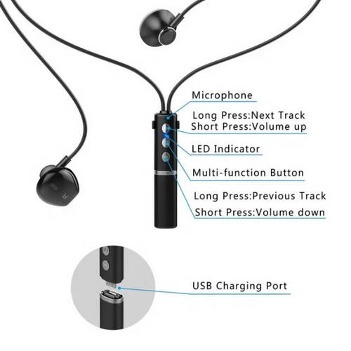 product_image_name-Generic-Ecouteurs sans fil stéréo, super comfort, connexion magnétique pour la course, Microphone intégré, YH03 V5.0-2