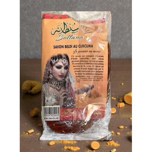 product_image_name-Generic-Pack Savon Noir Beldi (Curcuma, Nila) + Gant exfoliant - Sachet 200g-1