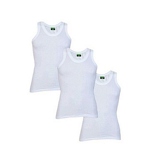 Generic Lot De 3 Débardeurs Homme - Blanc - Prix pas cher