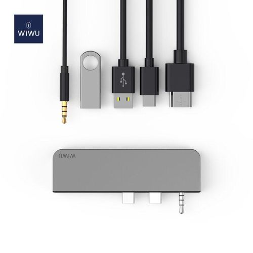 product_image_name-WiWU-Adaptateur pour ordinateur portable Alpha MX Pro 5 en 1 : station d'accueil USB-C vers USB 2.0 et HDMI 3,5 mm-3