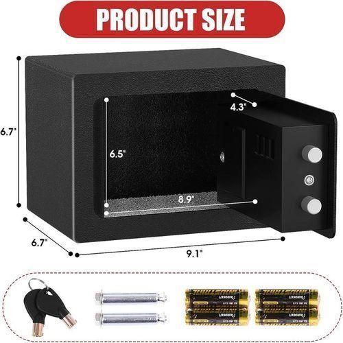 product_image_name-Generic-Coffre-fort électronique Avec Clavier Et Clé - Noir-3