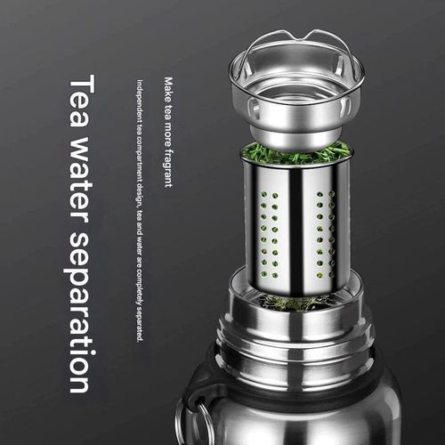 product_image_name-Generic-Thermos En Acier Inoxydable 316 De Grande Capacité 600ML, Tasse Séparateur De Thé Et D'eau Sous Vide Tout Acier-8