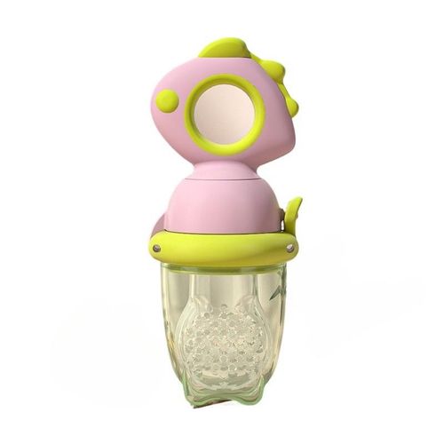 product_image_name-Generic-Sucette en Silicone et bouteille, distributeur de nourriture de complément de fruits - Pink Dinosaur-1