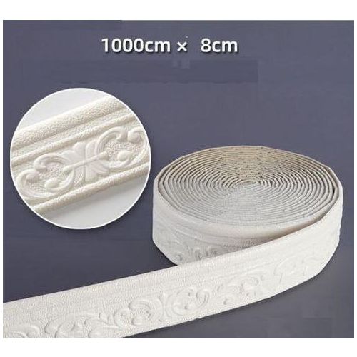 product_image_name-Generic-Bandes décoratives autocollantes en mousse souple, pelables et collantes, décoration adhésive 3D - Blanc-1
