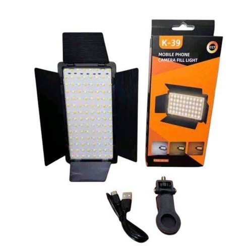 product_image_name-Generic-Lampe vidéo LED K-39 - Lumière à intensité variable avec 4 volets détachables - Compatible avec trépieds, monopodes, appareils photo, supports de table et caméscopes-1