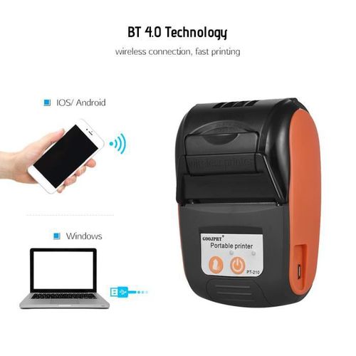 Autre Imprimante Thermique Bluetooth 58mm batterie rechargeable + 10  rouleaux papier - Prix pas cher