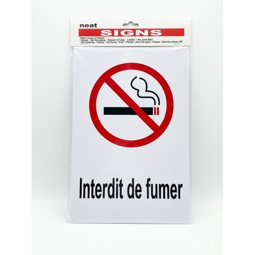 product_image_name-Generic-Plaque de Signalisation Interdit de Fumer – Panneau de Sécurité Blanc – Format Vertical avec Texte et Pictogramme-1