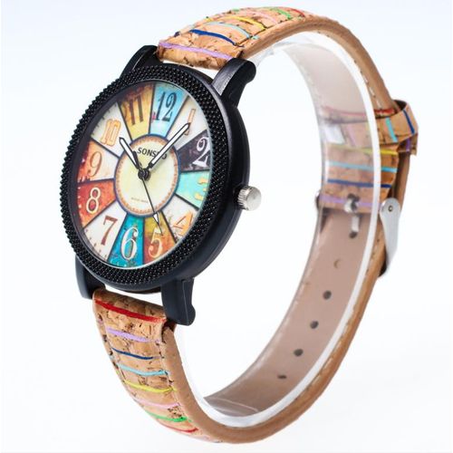 product_image_name-Fashion-Montre A Quartz Pour Femme - Marron-2