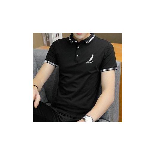 Dou-color Polo business homme - Noir
