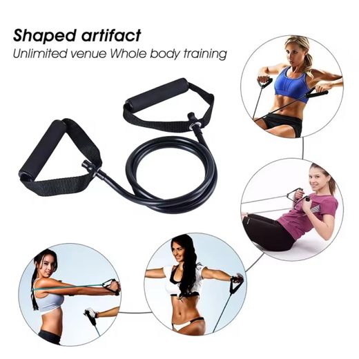 Generic Bandes de résistance avec poignées élastiques Yoga Corde de traction Bandes de remise en forme - image 4