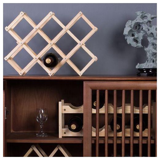 Generic Casier à Vin Pliable En Bois (10 Bouteilles) - image 3