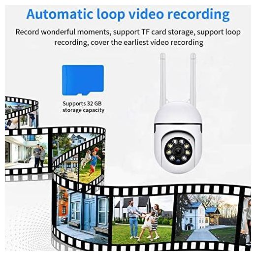 Autre Caméra de Sécurité WiFi rotative 360° FULL HD 1080P Vision Nocturne Interphone bidirectionnel - image 4