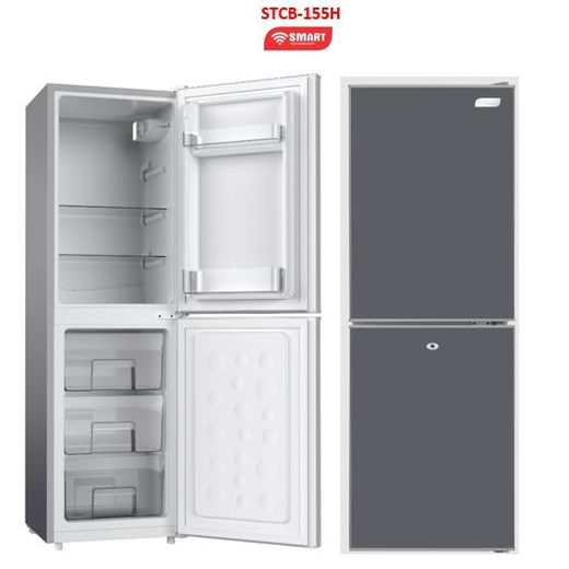 SMART TECHNOLOGY Réfrigérateur Combiné DFRST 3 Tiroirs 133L - STCB-155H - Gris - Garantie 12 Mois - image 2