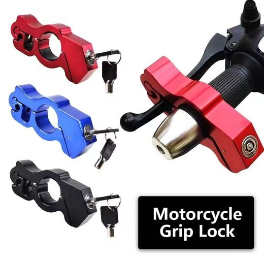 Generic Antivol de poignée de frein pour véhicule électrique, antivol de guidon de vélo et Moto, antivol MC- Serrure de poignée de moto