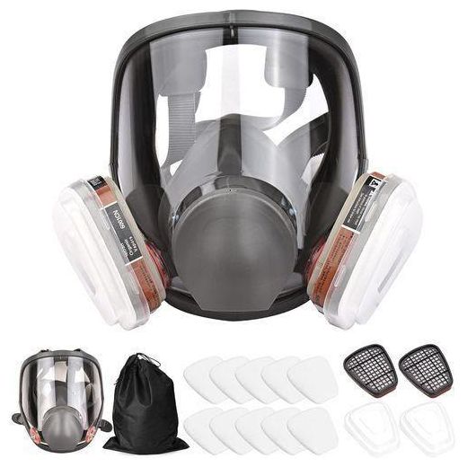 Generic 15pcs Masque à Gaz, Demi-respiration, Pour Peinture, Poussière, Meulage Au Formaldéhyde, Polissage