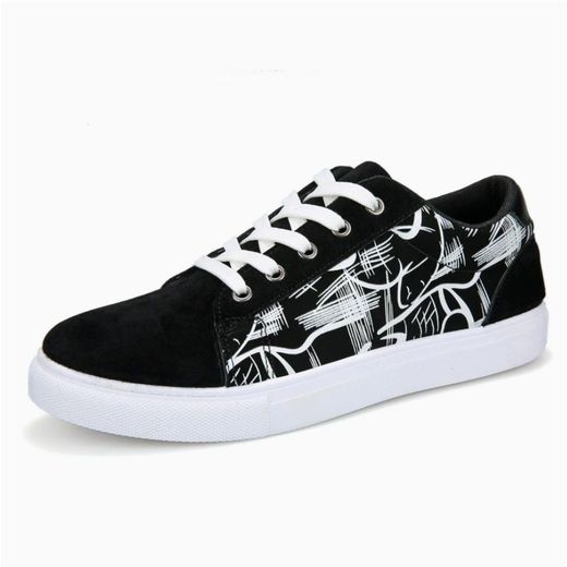 Fashion Baskets pour hommes, chaussures en toile tendance, chaussures décontractées pour garçons, chaussures de sport antidérapantes pour la course à pied. - image 3