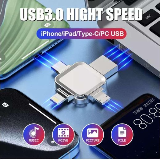 Unbrand Clé USB 3.0 OTG 4-en-1  2Tera/2000GB Compatible avec Android, iPhone, PC Large Capacite et Tranfert Rapide - image 2
