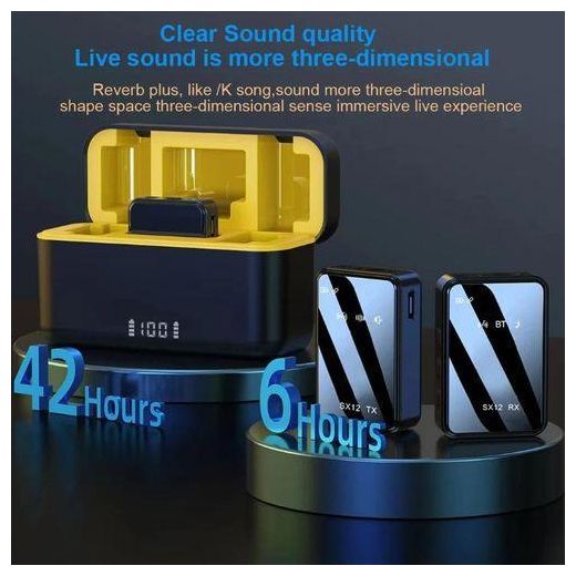 Generic Microphone Sans Fil - SX-12 - iPhone Et Android - Type-C & Lightning - image 2