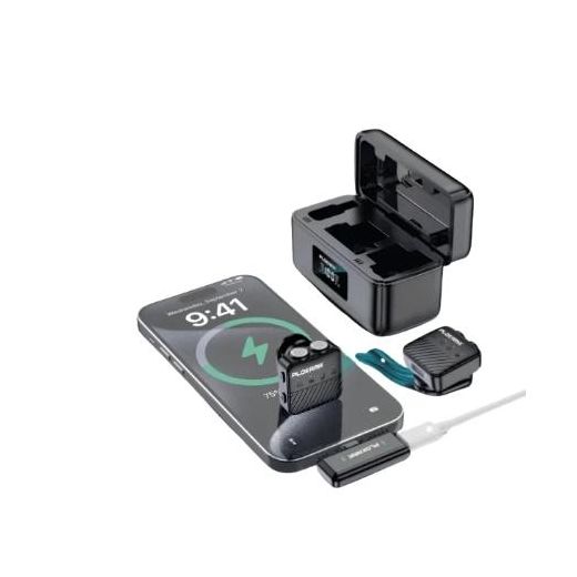 Generic Plokama microphone WM -80 cravate magnétique CANDC avec batterie longue durée pour enregistrement audio et vidéo - 2 Micros - image 3