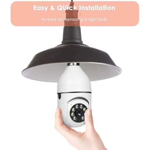 Generic Caméra Ampoule Intelligente 360° WiFi - Sécurité et Surveillance à Domicile (E27, 1080p)