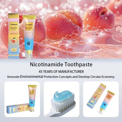 Generic Dentifrice Blanchissant Keepup Niacinamide – Édition Pêche (100g) - Complexe Éclaircissant & Protection de l'Émail - image 2