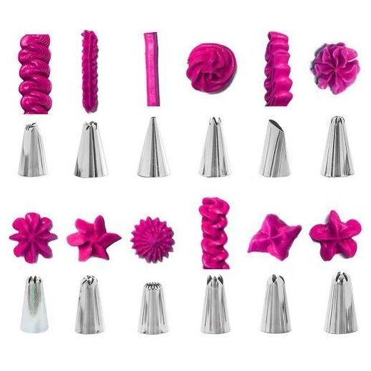Generic Ensemble De 83 Douilles De Glaçage En Acier Inoxydable Dans Une Boîte, Kits De Décoration De Gâteaux Avec 44 Embouts De Glaçage, Ensemble D'outils De Glaçage De Cuisson Pour Cupcakes Et Biscuits - image 4
