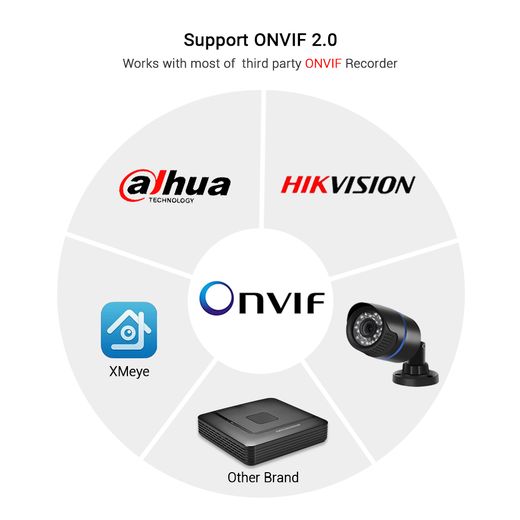 Generic Caméra IP Ultra HD Sécurité Extérieure CCTV Caméra Enregistrement De Vision Nocturne - image 3