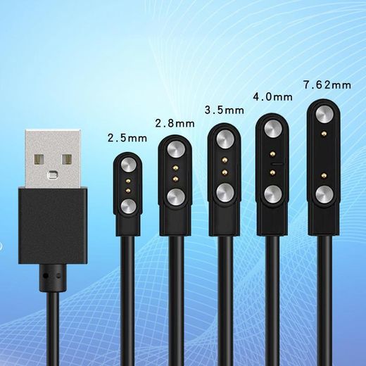 Generic Câble de charge magnétique universel à 4 broches 7.62mm pour montre intelligente (4P-7.62mm) - image 2