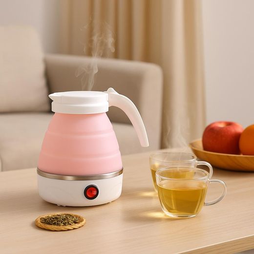 Generic Bouilloire Électrique Pliable avec Gobelet Pliable Combo, Chauffe-Eau de Voyage en Silicone avec Arrêt Automatique, Ensemble Compact pour Maison, Bureau, Dortoir et Extérieur - image 2