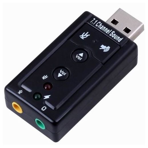 Mini carte son externe USB 7.1 canaux Convertisseur adaptateur audio 3D