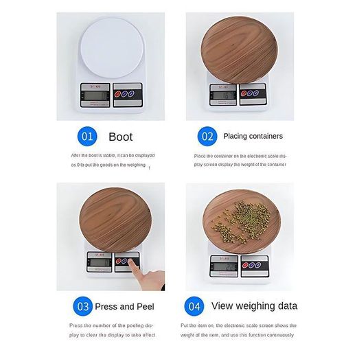 Generic Balance de cuisine numérique électronique avec écran LCD 10KG/1g - Blanc - image 3