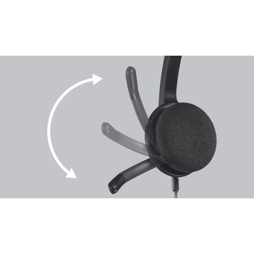 Logitech H340 - Casque Stéréo Headset + Micro -Noir - image 3