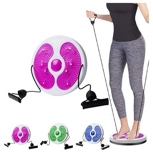 Generic Appareil d'entraînement multifonction, sculpteur de taille, disque de torsion de taille, disque de chuchotement de taille avec cordon de serrage et massage des pieds, plateau tournant de fitness à domicile,
