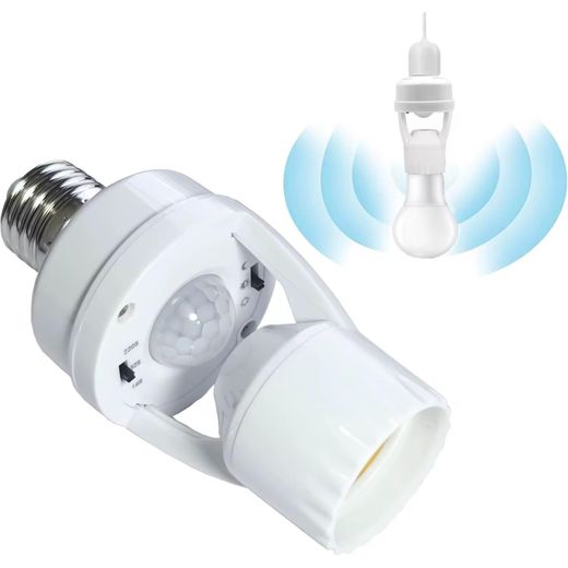 Generic Support de lamp à capteur de mouvement intelligent , douille d’ampoule E27 avec angle de détection de 360 degrés
