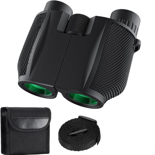 Generic Jumelles compactes, jumelles portables haute définition pour les voyages, la randonnée et l'observation des oiseaux, noires. - image 3