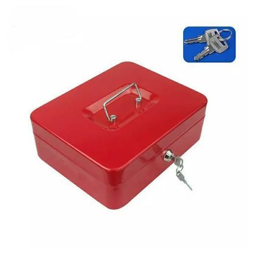 Generic Boite à billets pour rangement - Caisse à Monnaie petit model -  Acier-rouge