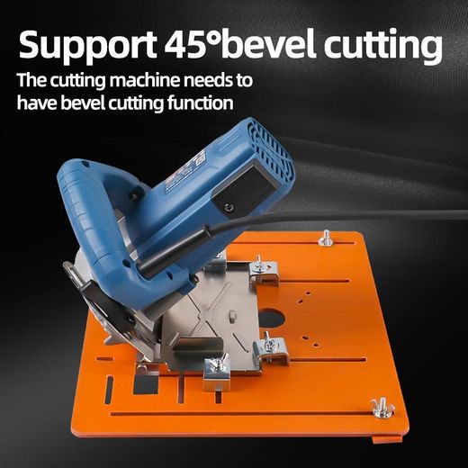Generic Kit de plateau pour machine à découper universelle, permettant des coupes en biais, sans perçage, avec socle de 28 x 25 cm (grand format, version renforcée) - image 3
