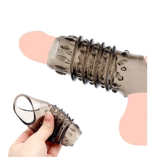 Anneau Pénien En Silicone Réutilisable Avec Manchon Pénien à Pointes Et Gode Pour Une érection Plus Forte Stimule Le Point G Facile à Nettoyer 18+