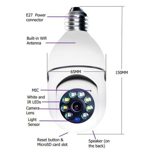 Generic Caméra Surveillance WIFI sans Fil Détection Mouvement Infrarouge + MicroSd 64Go - image 3