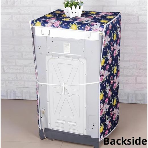 Generic Housse de machine à laver à chargement par le haut avec fermeture éclair, imperméable, résistante aux UV et à la poussière - 56 x 56 x 82 cm - image 4