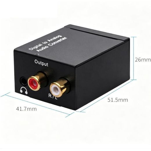 Generic Convertisseur audio numérique-analogique, adaptateur audio optique/coaxial SPDIF vers RCA 3,5 mm– Adaptateur pour PS5, Xbox, TV HD, Décodeur Audio - image 2