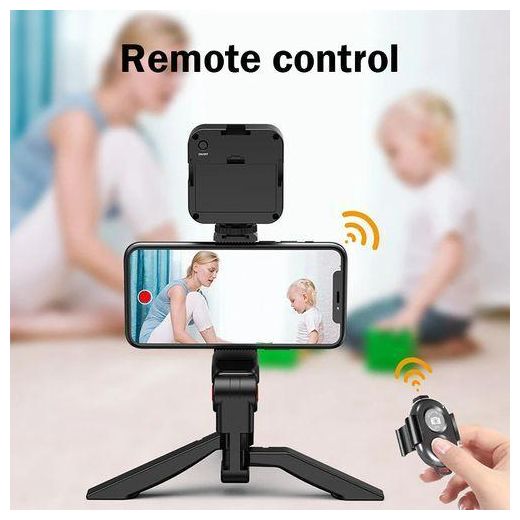 VIC VIC V1120 Wireless Vlog Kit with Mic, Tripod & 49 LED Light - image 3