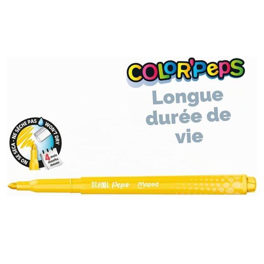 Maped Pochette de 18 Feutres de Coloriage Color'Peps Long Life - Pointe Moyenne Ultra Lavables - image 4