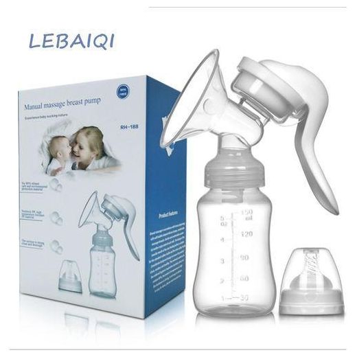 Generic Manual Breast Pump Powerful Suction Cup Milk Extractor Feeding Bottle For Breastfeeding Pulls Nipple Milk Pump - image 2