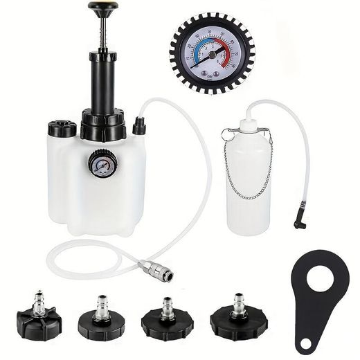 Generic Kit manuel de remplacement du liquide de frein de 3 litres incluant quatre adaptateurs de tailles différentes-adapté à la plupart des modèles de véhicules, conçu pour une utilisation par une seule personne et offrant un procédé simple et rapide.